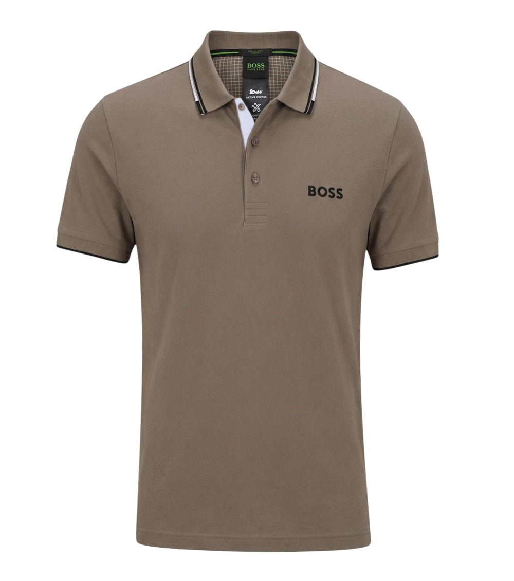 Brown Logo Shirt Collar Polo 1