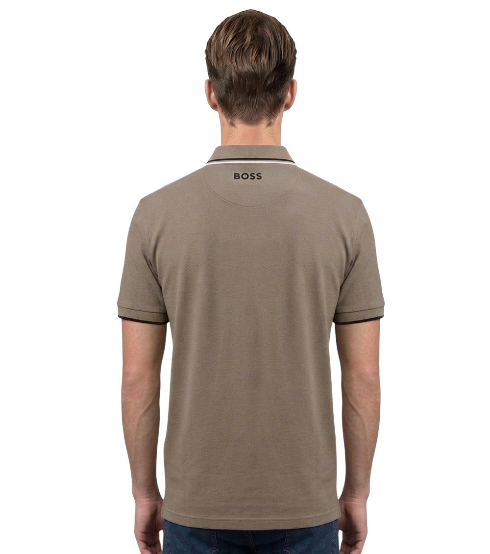 Brown Logo Shirt Collar Polo 3
