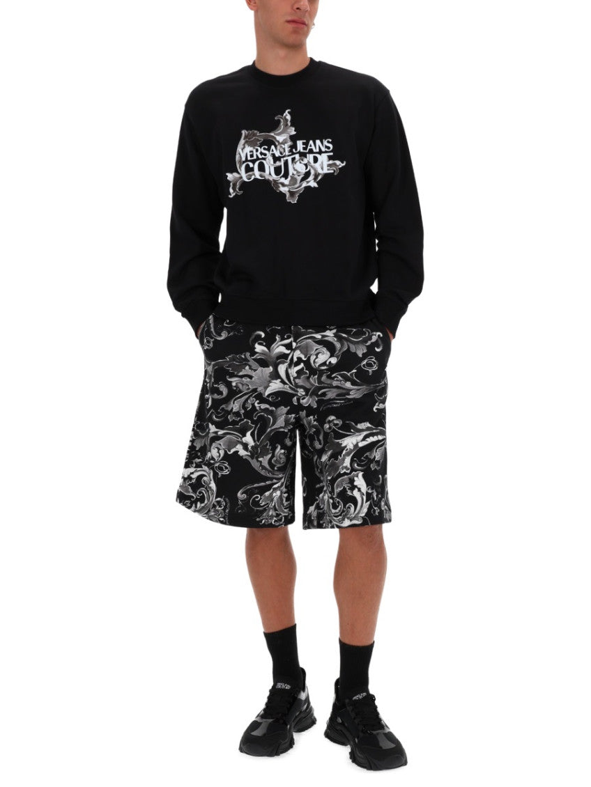 Black Printed Shorts 2