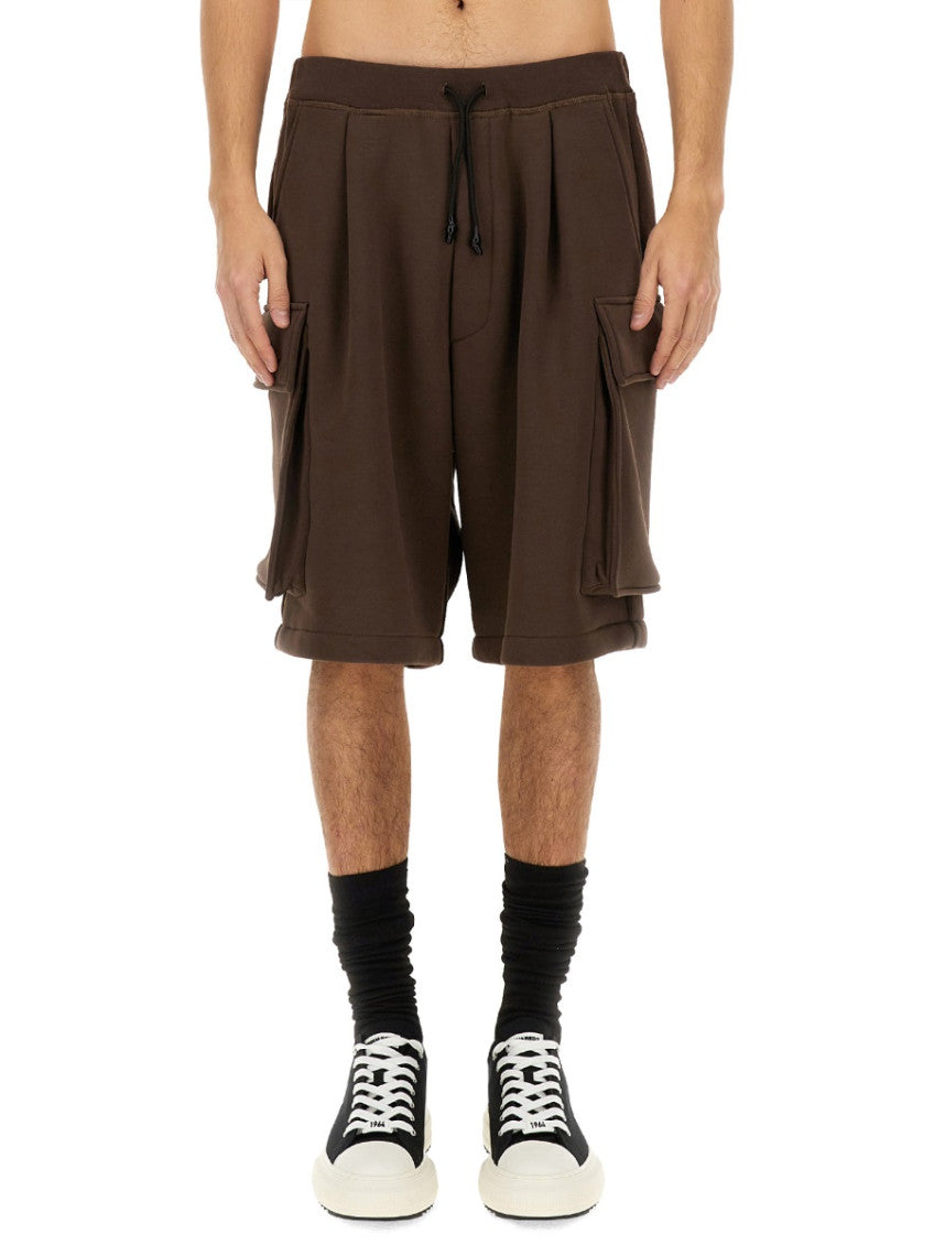 Brown Solid Shorts 1