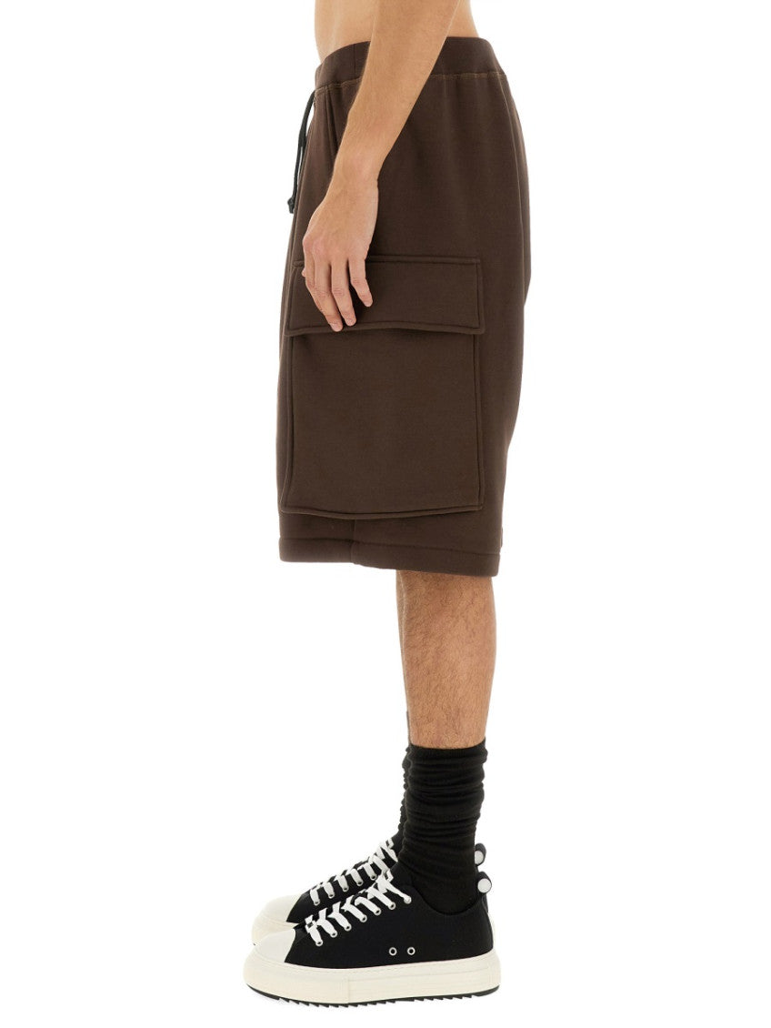 Brown Solid Shorts 3