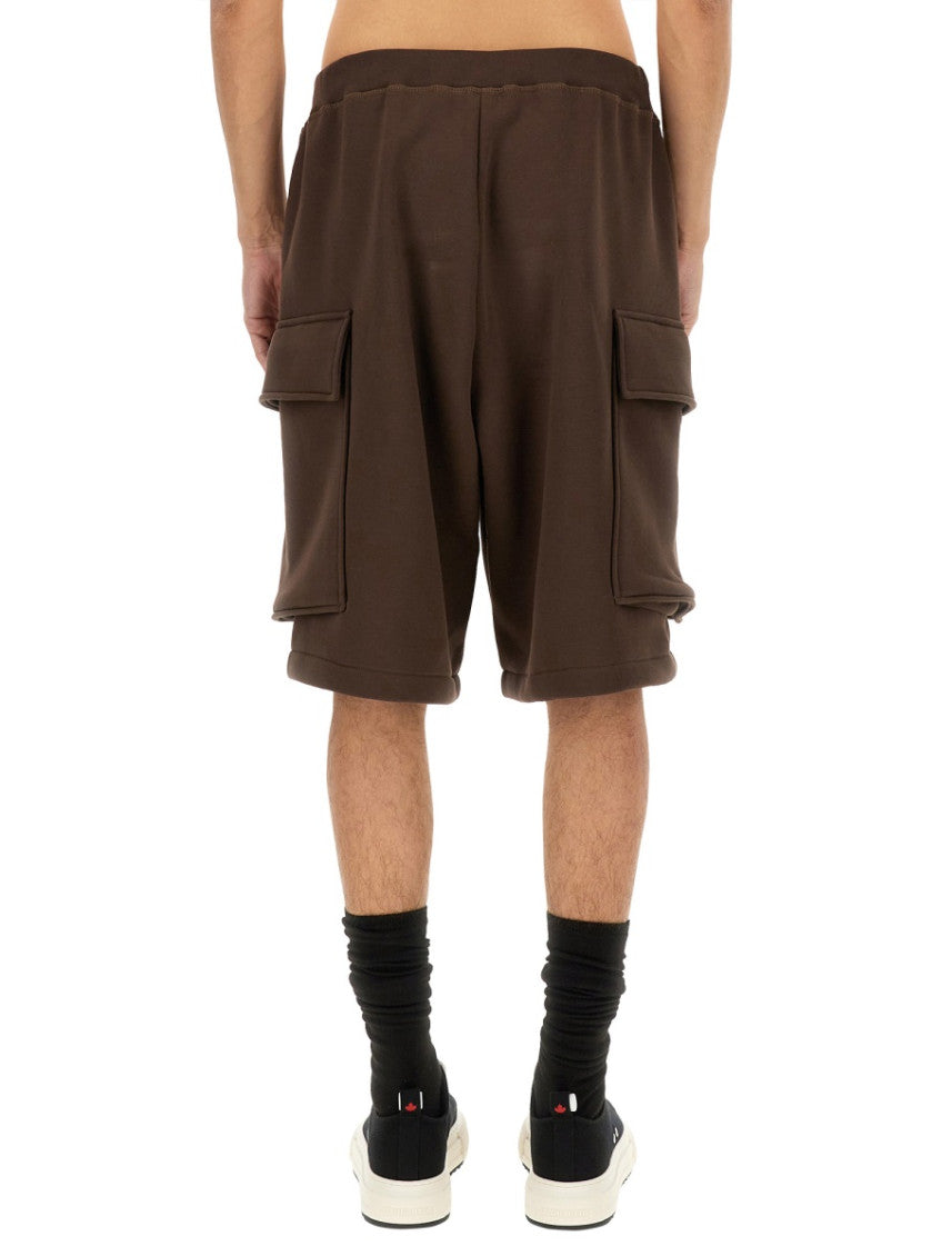 Brown Solid Shorts 4