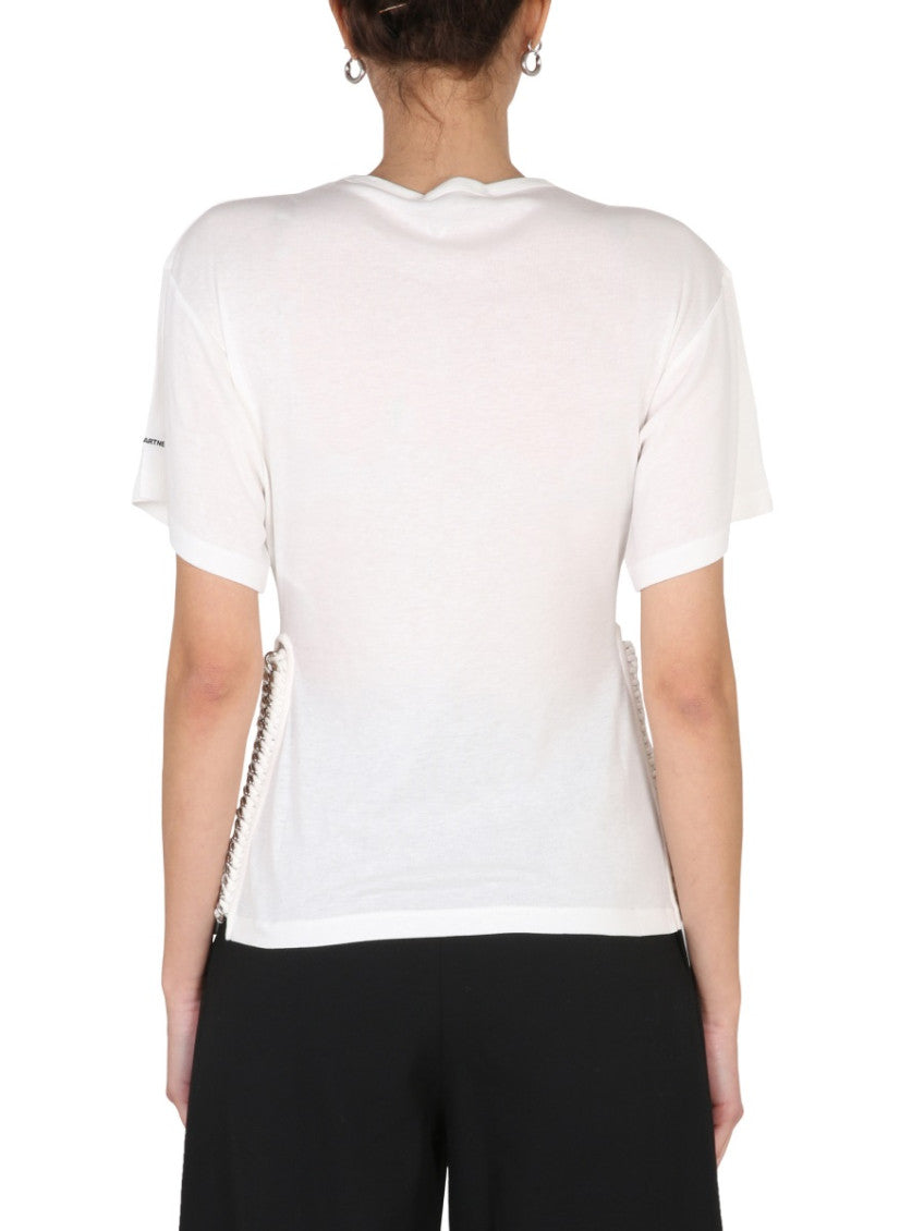 White Solid Crew Neck T-Shirt 2