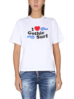 White Graphic Crew Neck T-Shirt 1