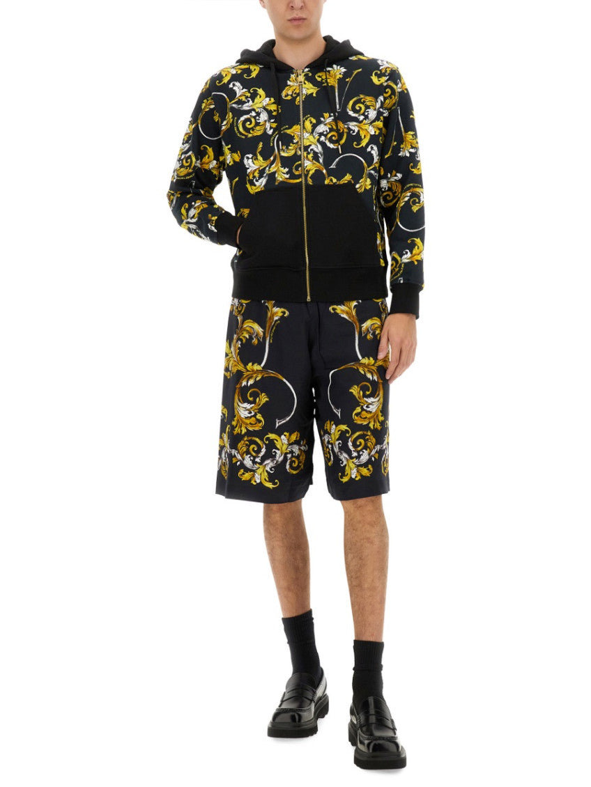 Black Printed Shorts 2