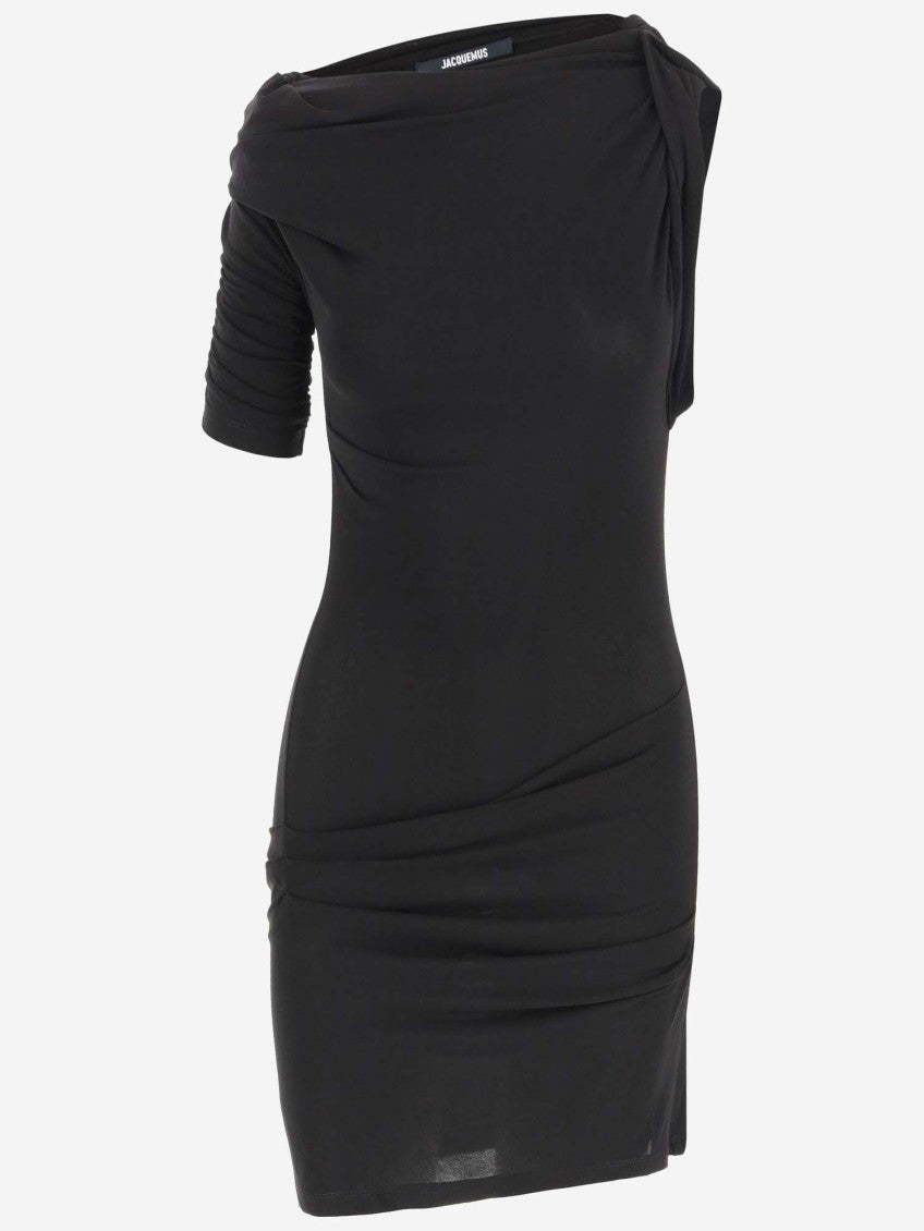Black The Drapeado Mini Dress 1
