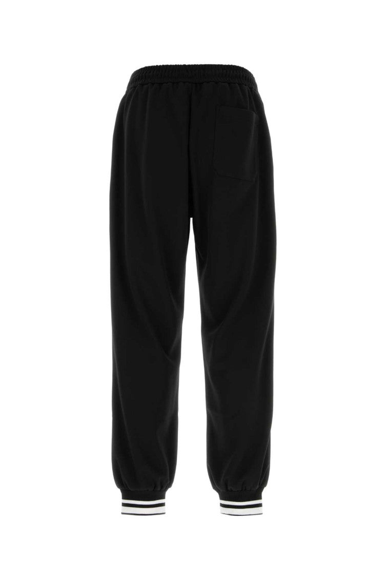 Black polyester joggers  2