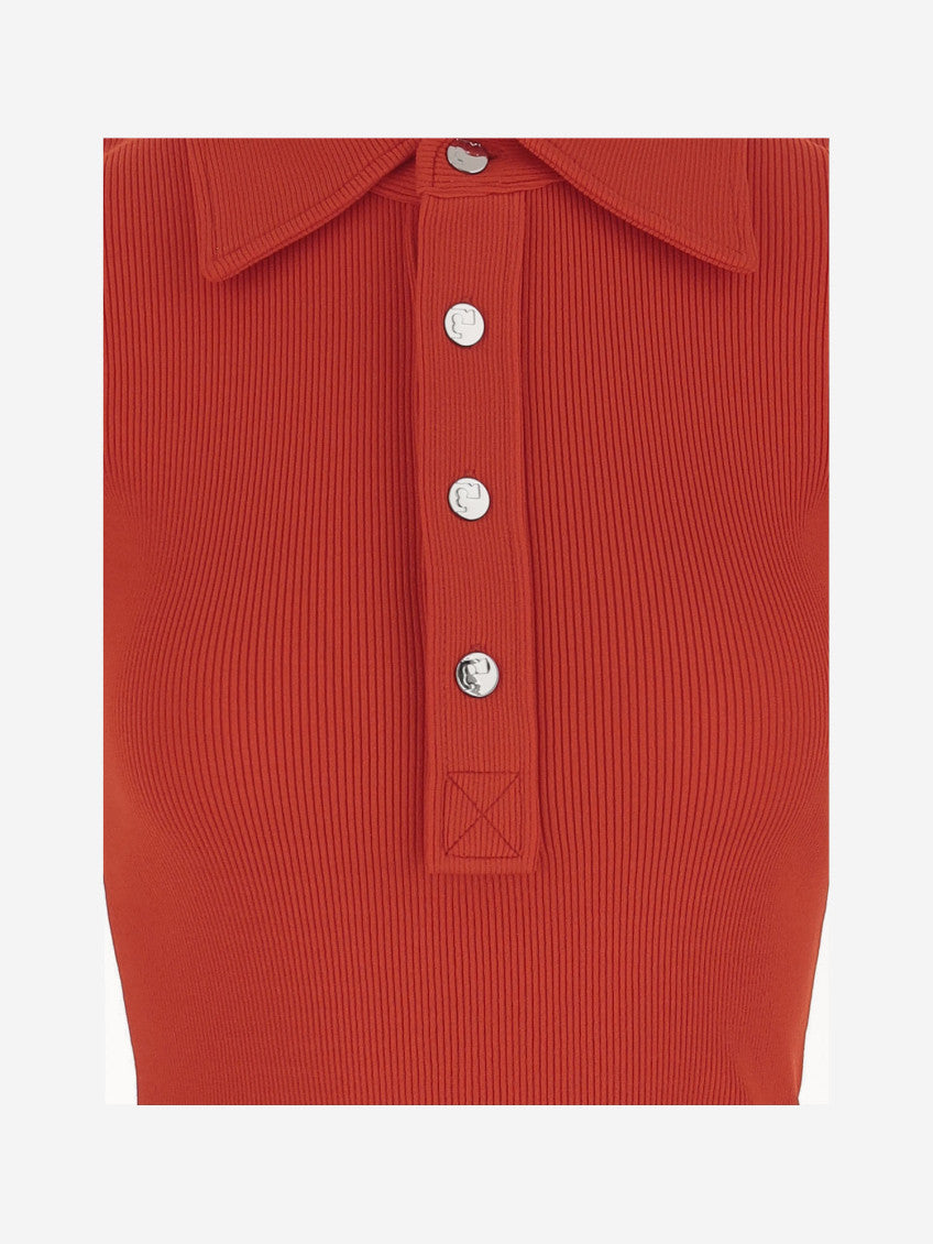 Red Ribbed Polo 3