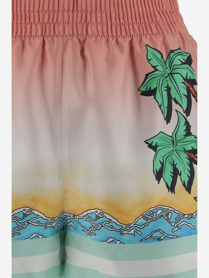 Multicolor Tennis Club silk shorts 3