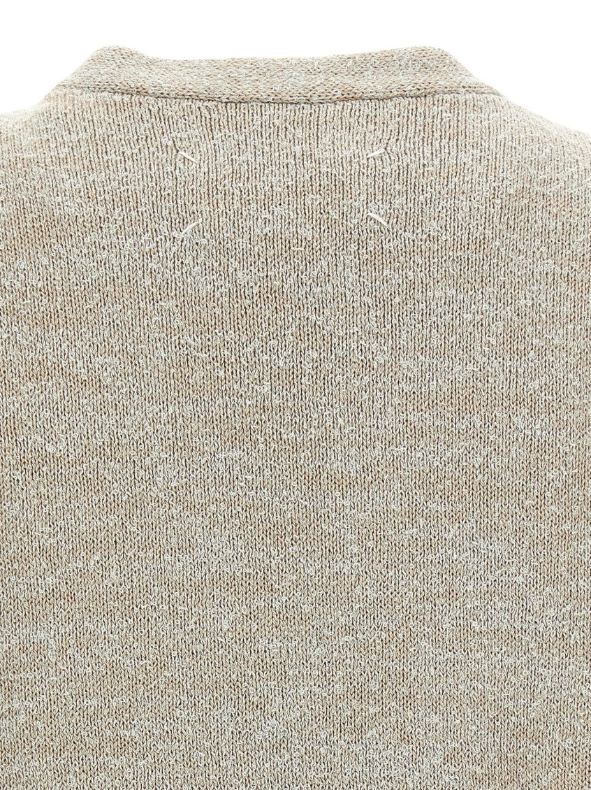 Melange grey cotton blend vest 4