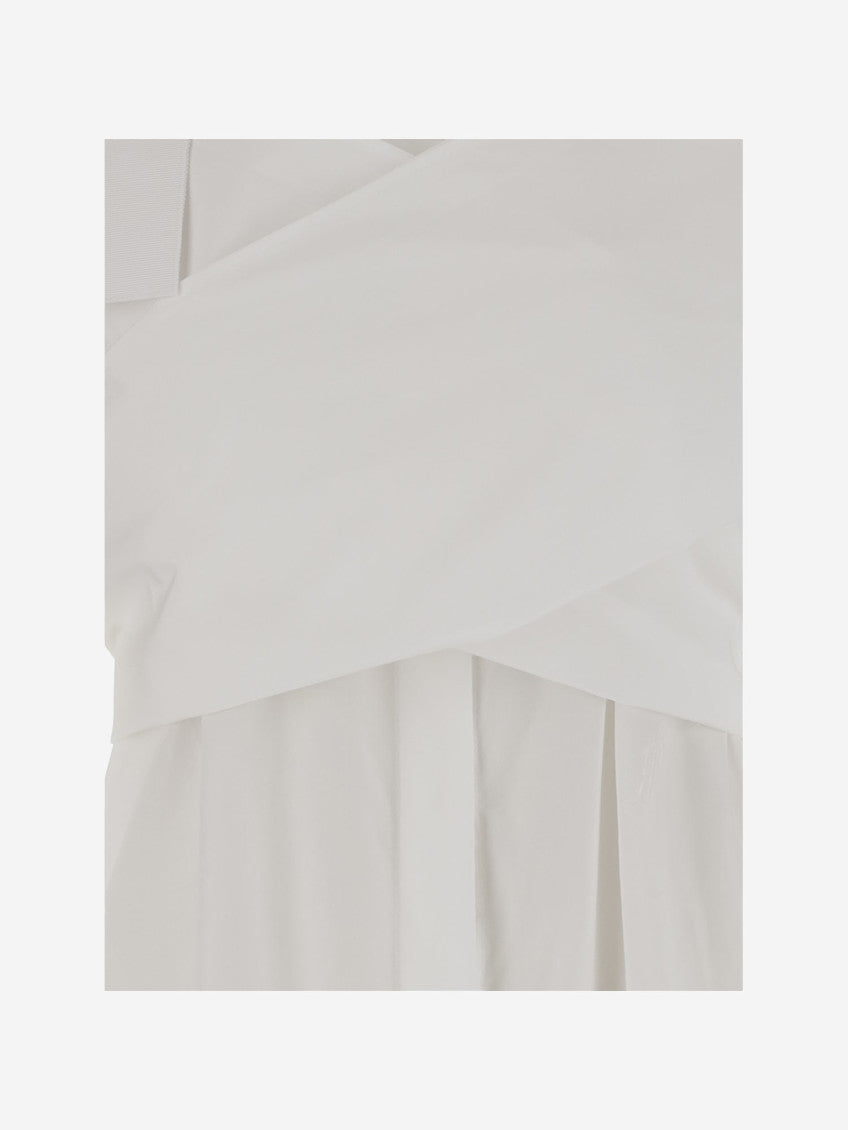 White Wrap Poplin Blouse 3