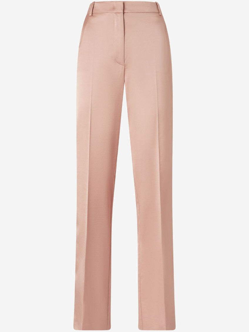 Pink Formal Satin Trousers 1