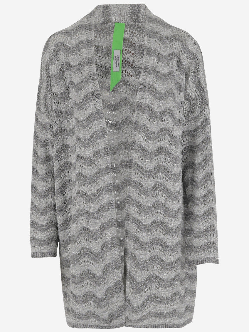 Grey Wavy-pattern Cardigan 1