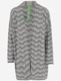 Grey Wavy-pattern Cardigan 1
