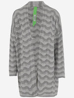 Grey Wavy-pattern Cardigan 1