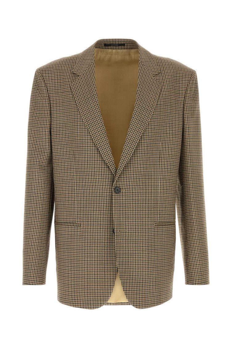 Brown Notched Lapel Blazers 1