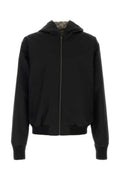Black Logo Hood Jackets 1