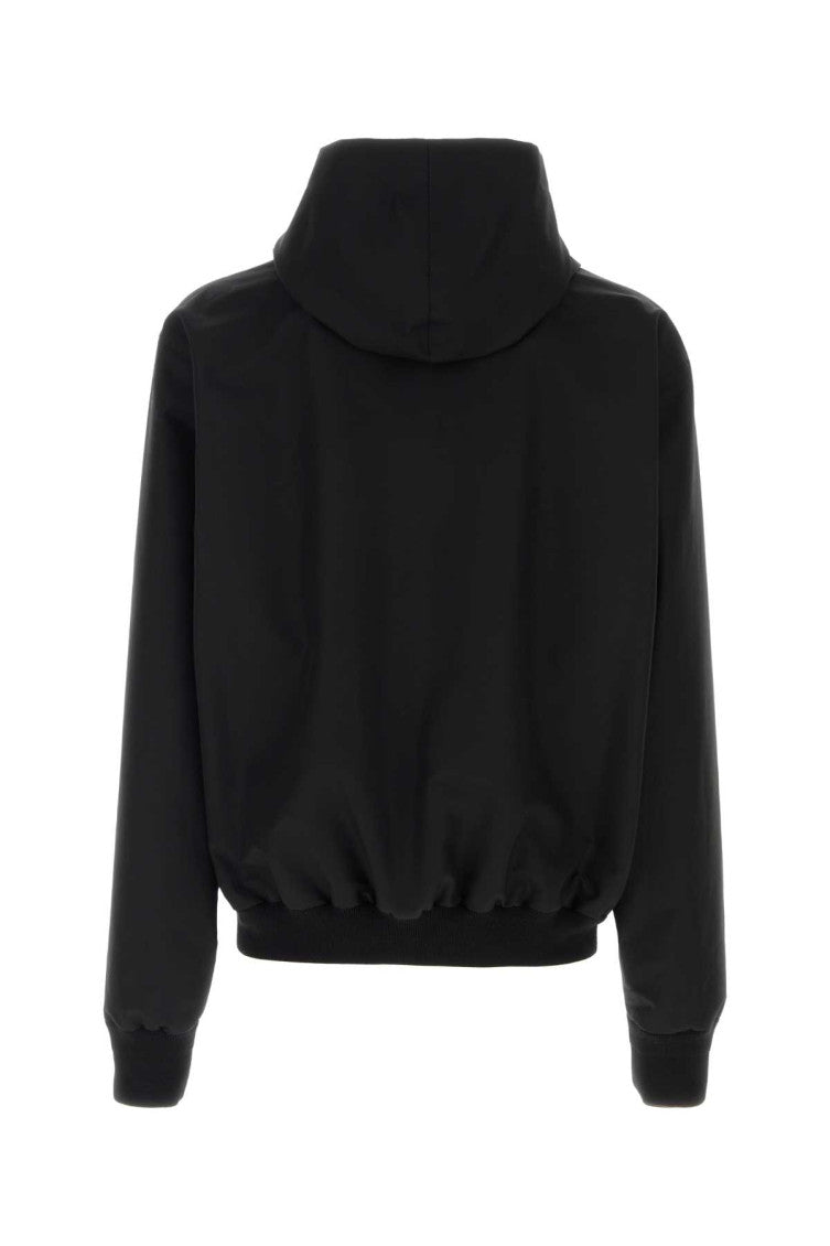 Black Logo Hood Jackets 2