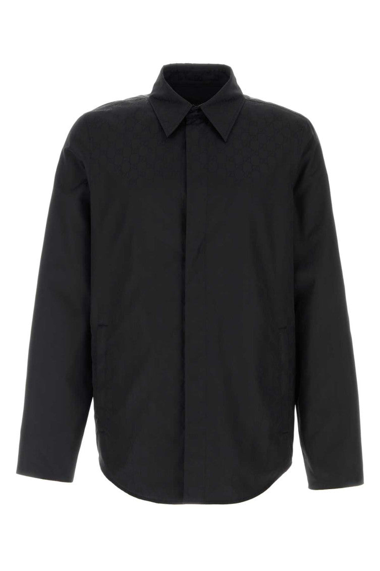 Black Logo Faille Jackets 1