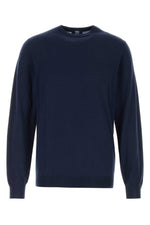 Blue Solid Regular Sweaters 1