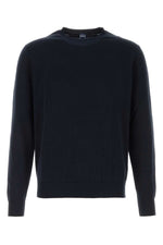 Navy Blue Solid Sweaters 1