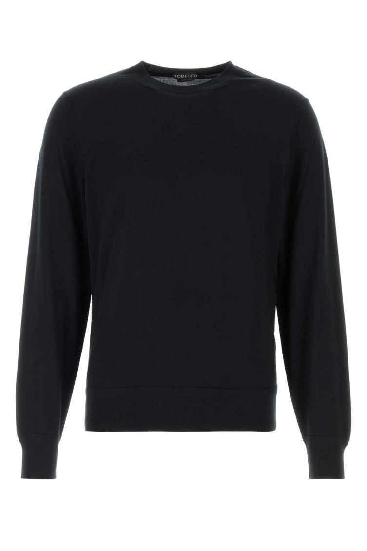 Black Crew Neck Sweaters 1