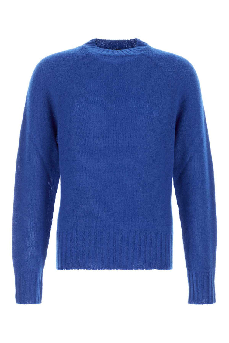 Blue Crew Neck Sweaters 1