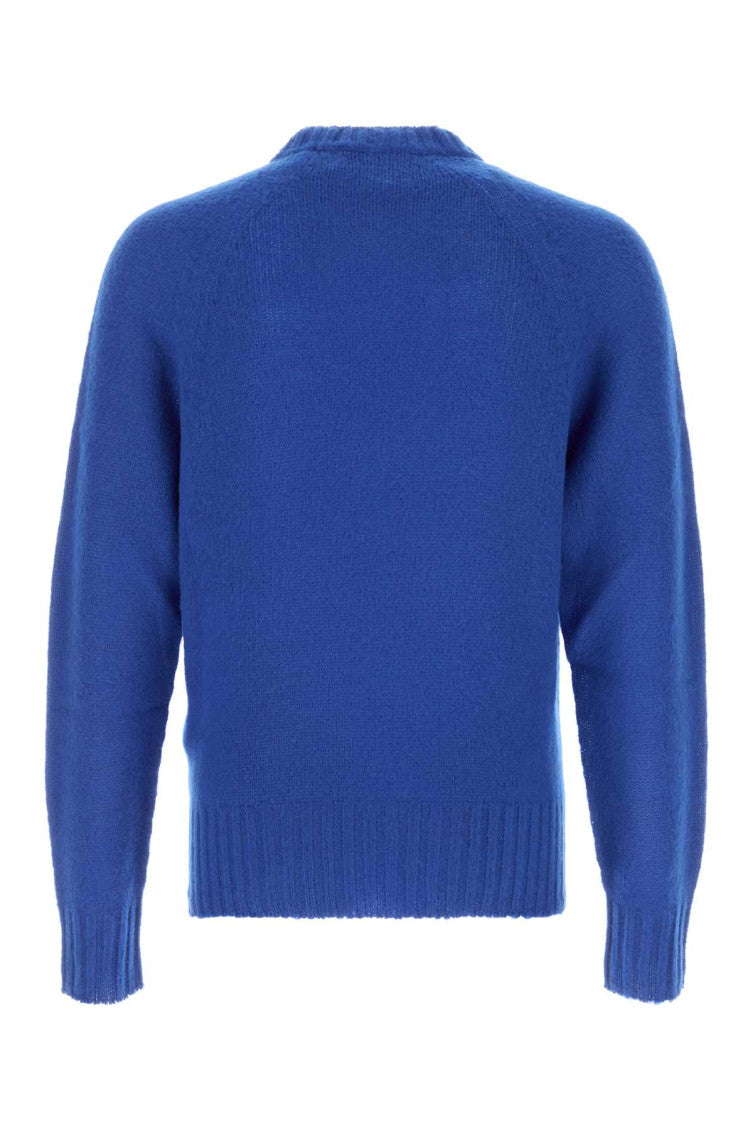 Blue Crew Neck Sweaters 2