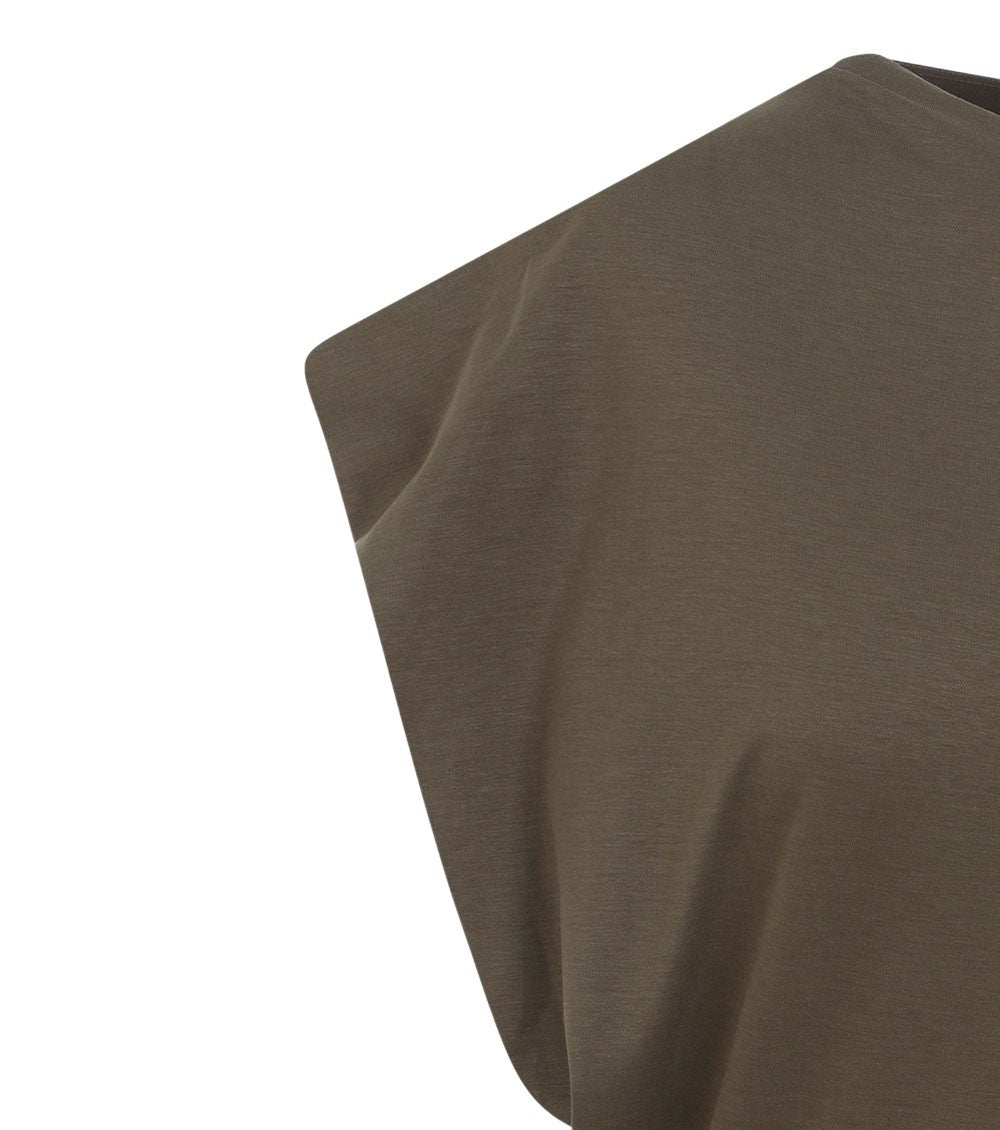 Khaki Boat Neck Dress 3