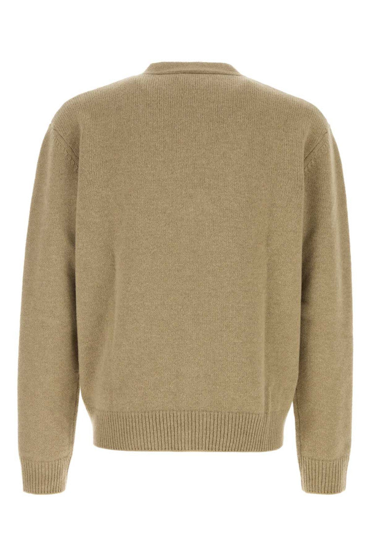 Beige V Neck Cardigans 2
