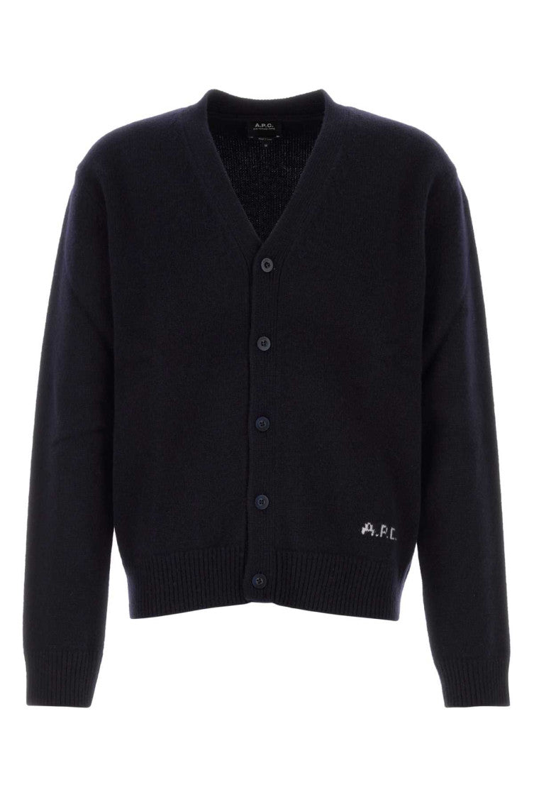 Dark Blue Regular Cardigans 1