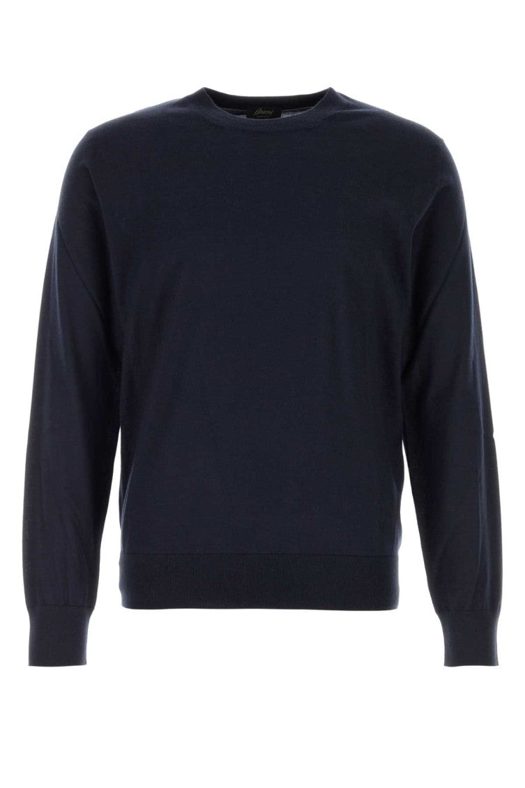 Navy Blue Solid Sweaters 1