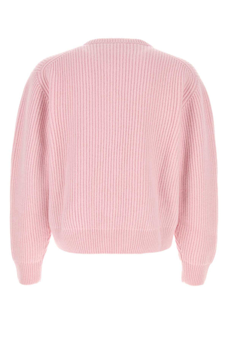 Pink Crew Neck Sweaters 2
