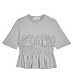 Grey Crew Neck Top 1