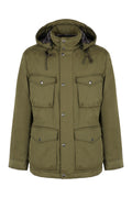Olive Solid Hood Jackets 1