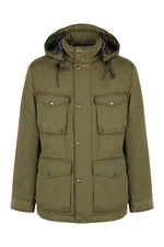 Olive Solid Hood Jackets 1