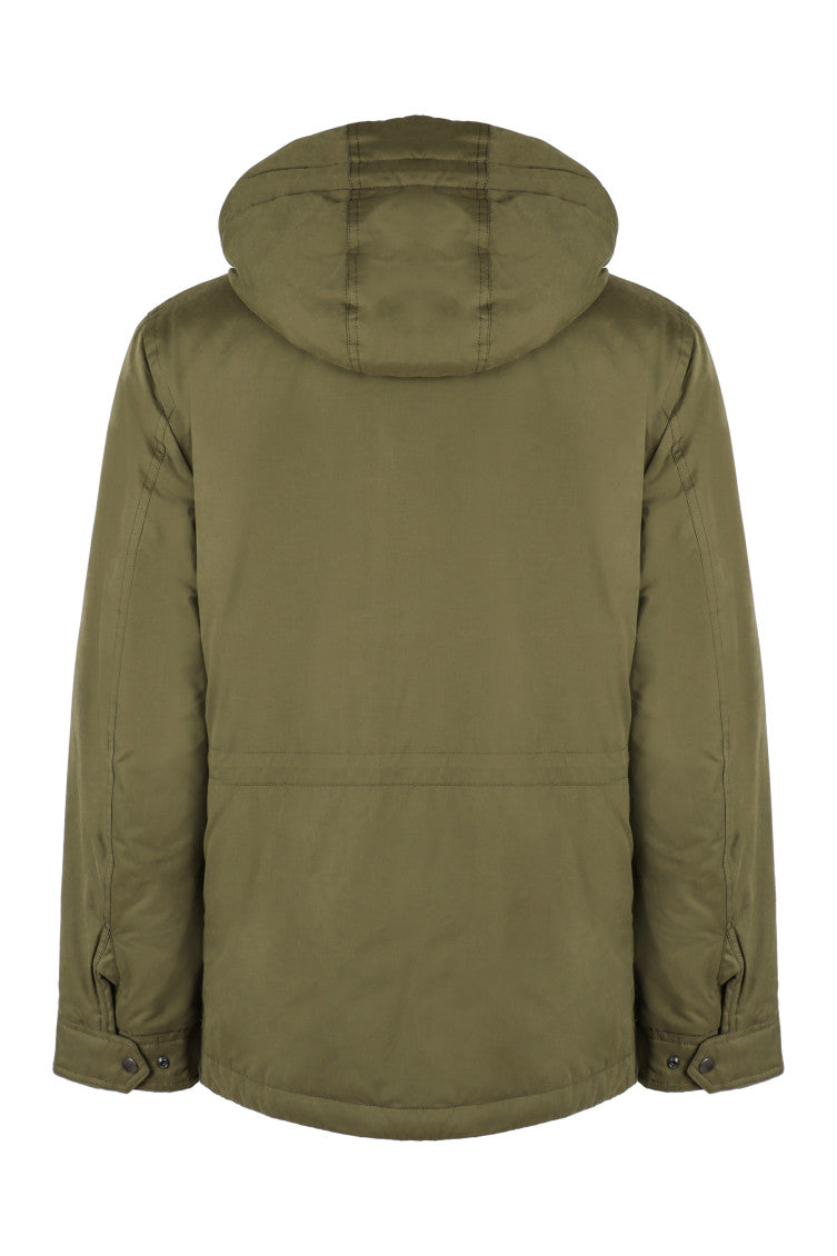 Olive Solid Hood Jackets 2