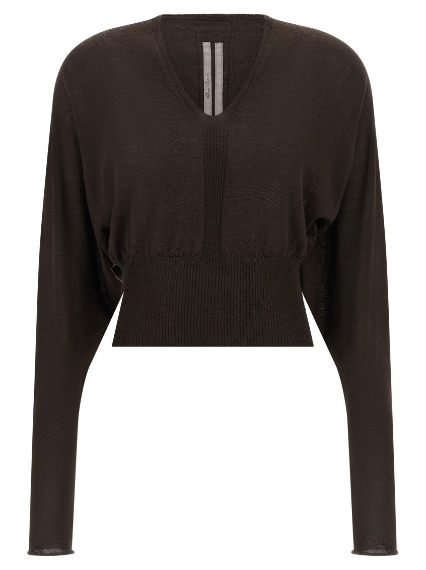 Brown V-Cropped Top 1