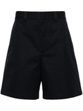 Dark Blue Cotton Bermuda Shorts 1