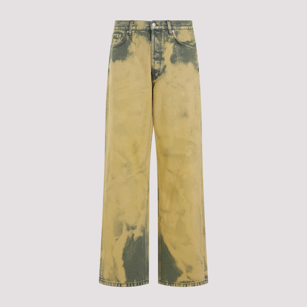 Yellow Cotton Pine Jeans 2