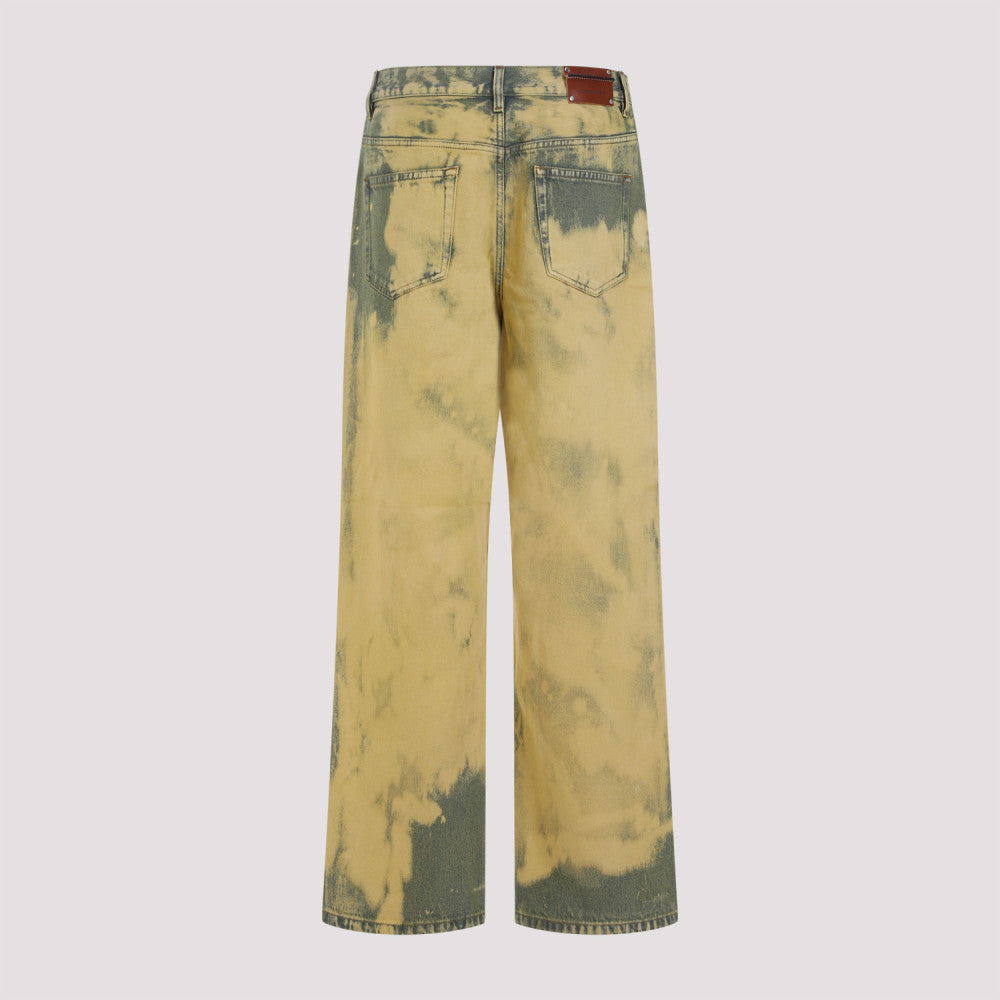 Yellow Cotton Pine Jeans 4