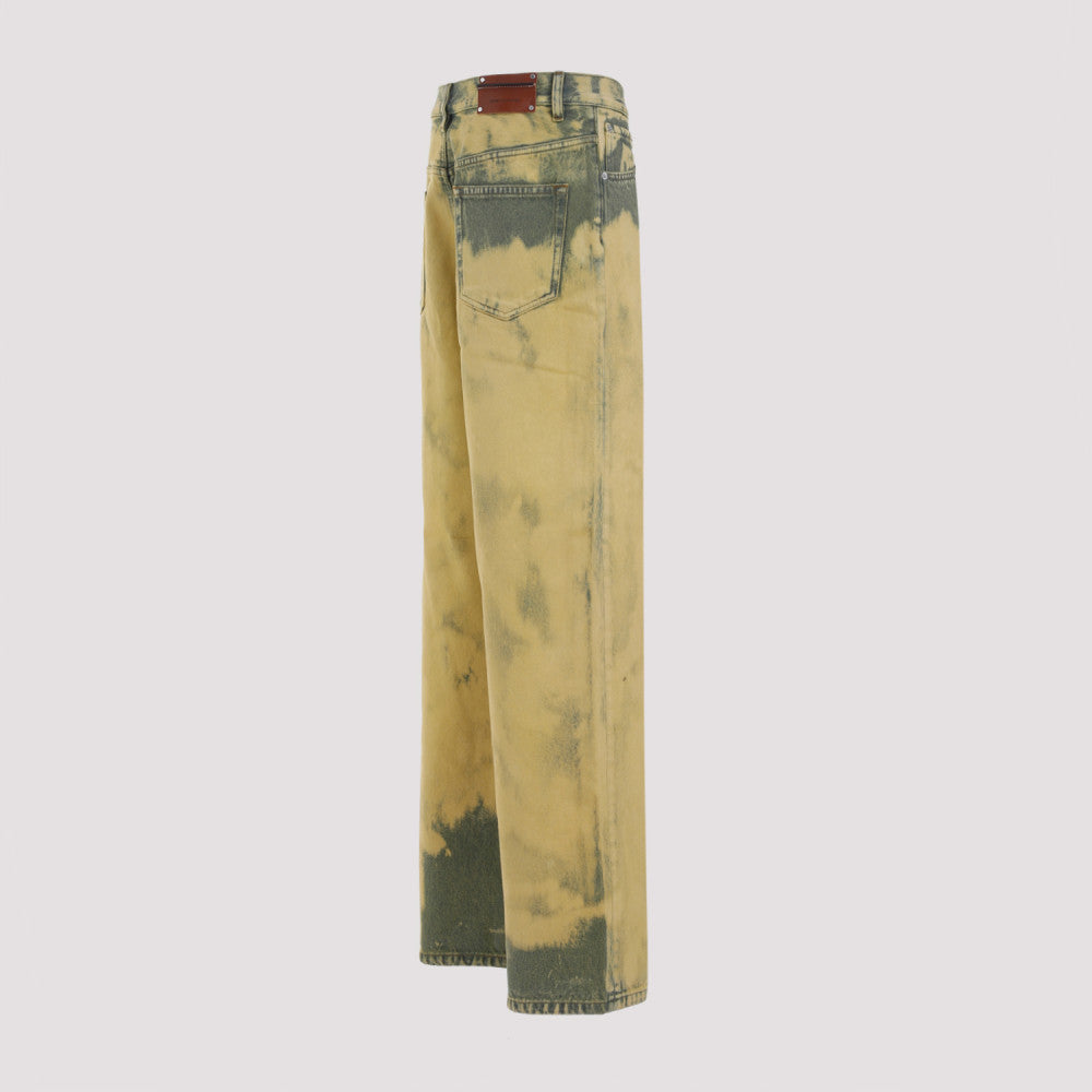 Yellow Cotton Pine Jeans 5