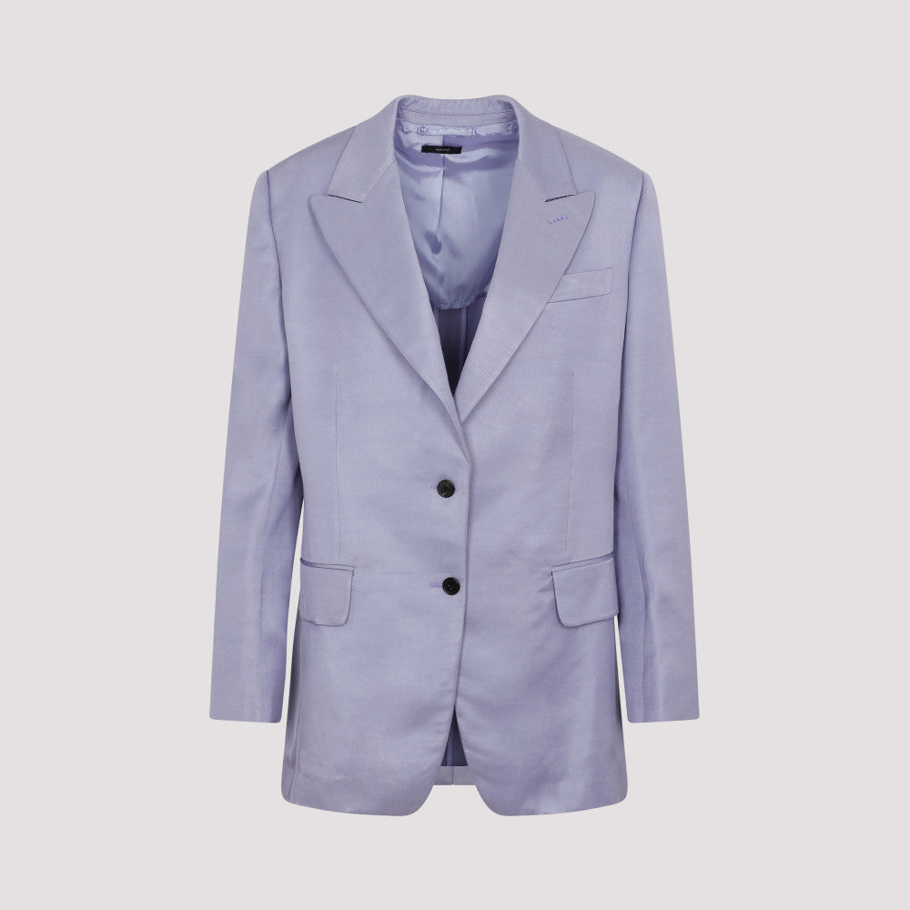 Purple Soft Twill Boyfriend Jacket 3