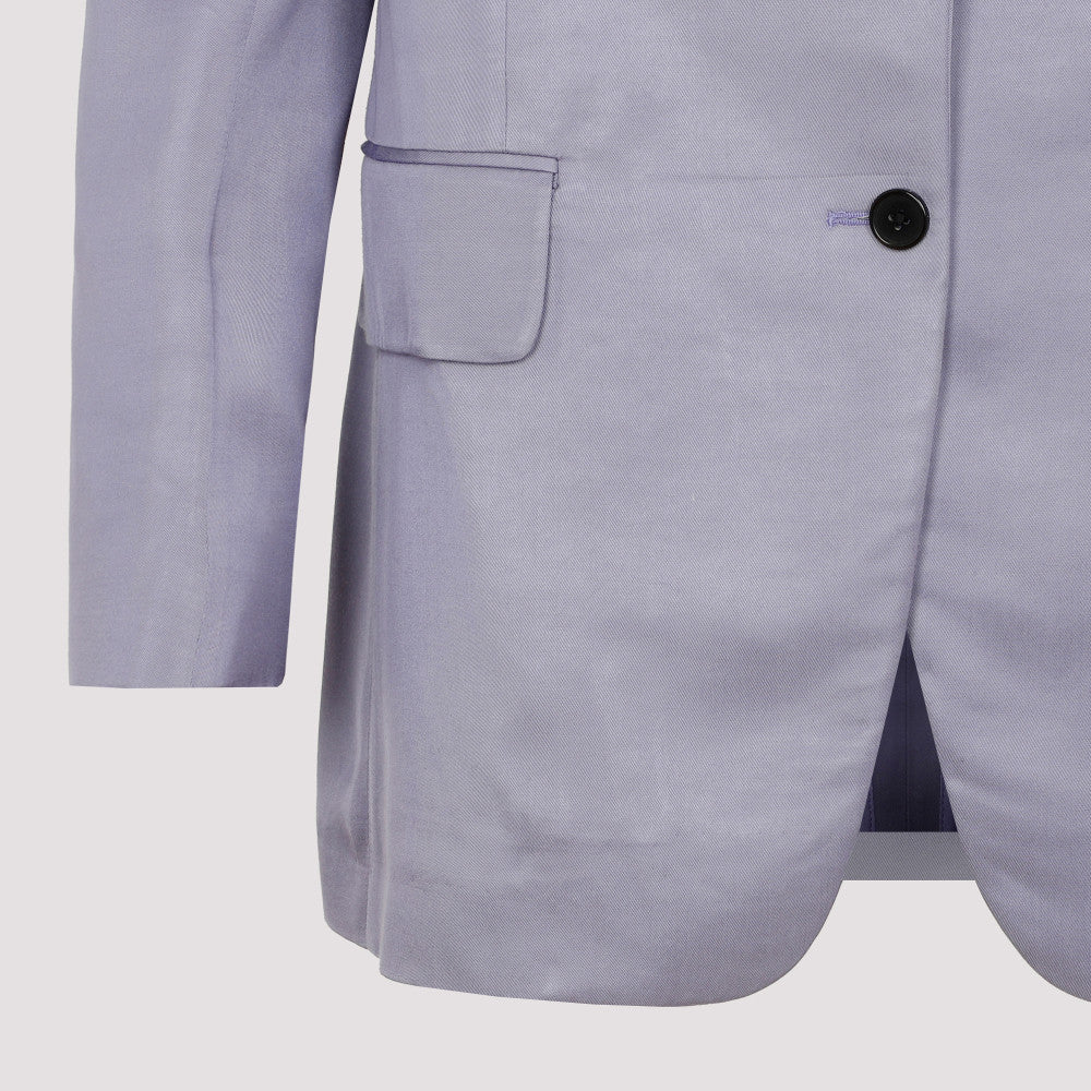 Purple Soft Twill Boyfriend Jacket 5