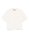 Beige Mockneck Solid T-Shirt 1