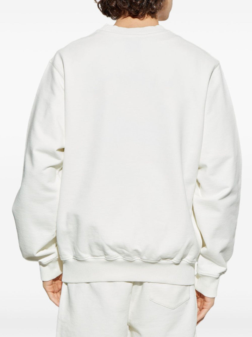 White Cotton Printed Sweatshirt 2
