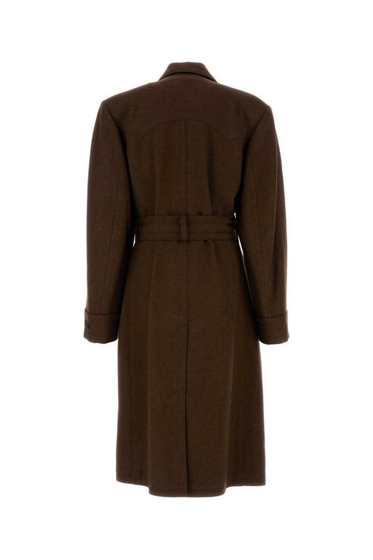 Brown Wool Trench Coat 2
