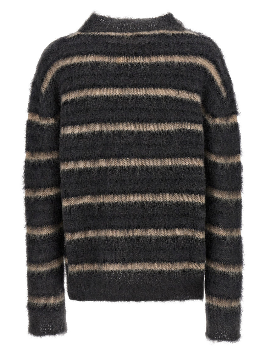 Dark Grey Striped Sweater 2