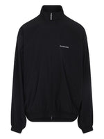 Black Track Jacket With Logo 1