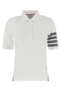 White Short Sleeve Striped Polo 1